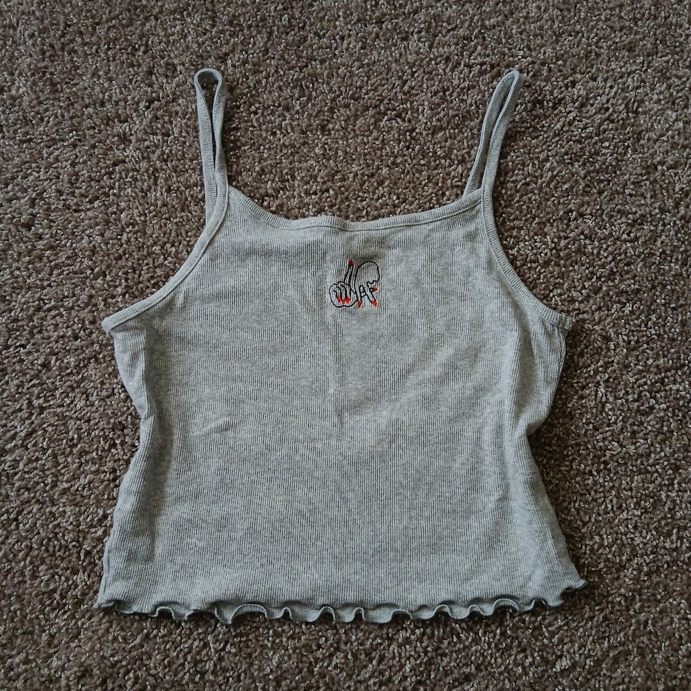 🧚‍♀️​Forever 21 ●LA Hand Graphic Cropped Tank